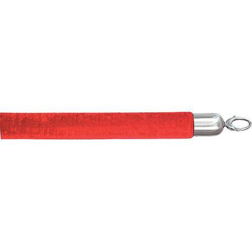 Corde velour en inox 150 cm rouge et argent thumbnail image 1