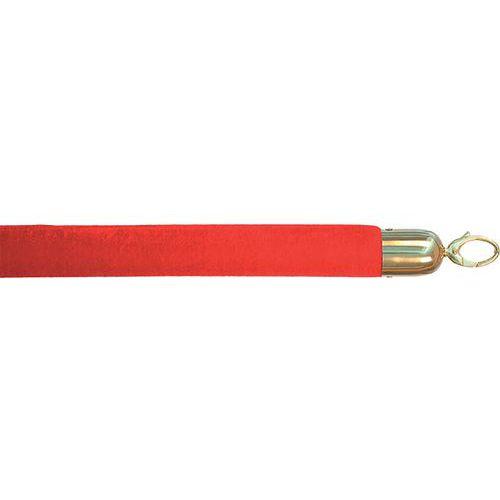 Corde velour en inox 150 cm rouge et doré thumbnail image 1