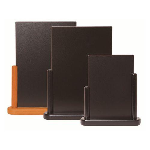 Illustration de : Ardoise de table en bois base noir-Elegante