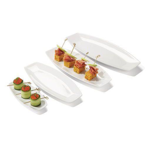 Assiette plate en porcelaine 20x9x2 cm blanc-Kayuko thumbnail image 1