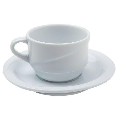 Tasse et soucoupe thé en porcelaine ø9 cm23cl blanc-xTanbul thumbnail image 1