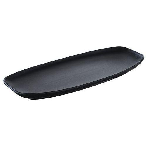 Illustration de : Assiette rectangulaire en porcelaine noir-Club