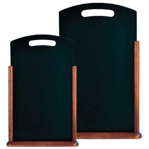Ardoise de table en bois vernis poignée thumbnail image 1