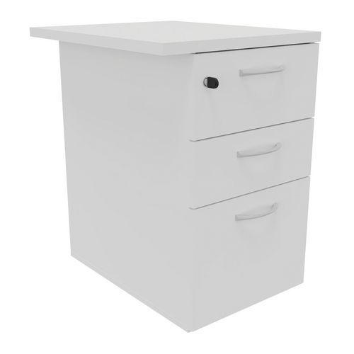 Caisson hauteur bureau 3T prof. 60 cm blanc + top L50 thumbnail image 1