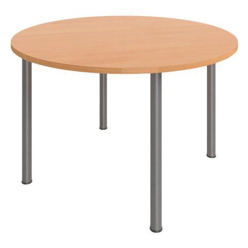 Illustration de : Table de réunion Astro ronde 4 pieds Ø 120 cm Buronomic