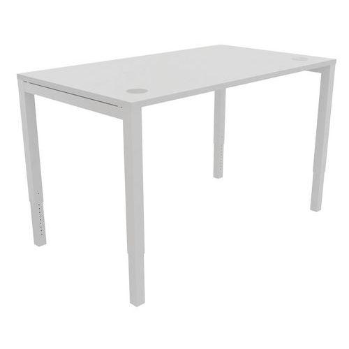 Bureau droit Astro Arche pied réglable 140x80 blanc/blanc thumbnail image 1