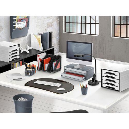 Illustration de : Corbeille à courrier gris orage - CEP