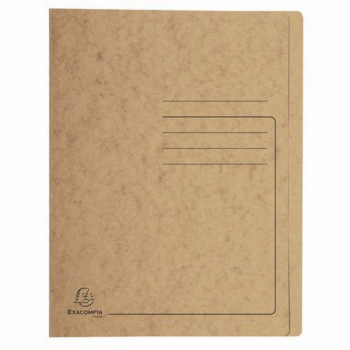 Lot de 25 Chemises à lamelle carte lustrée - A4-Tabac thumbnail image 1