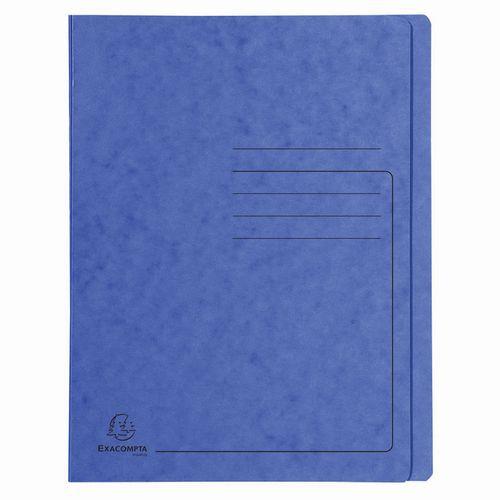 Lot de 25 Chemises à lamelle carte lustrée - A4-Bleu thumbnail image 1