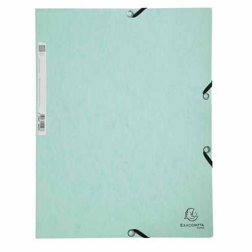 Lot de 25 Chemises à élastiques carte lustrée Aquarel - A4-Vert pastel thumbnail image 1