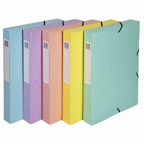 Lot de 8 Boites de classement Exabox Dos 40mm assorties thumbnail image 1