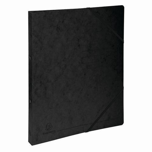 Illustration de : Classeur A4 à levier et élastique 2 anneaux - Exacompta