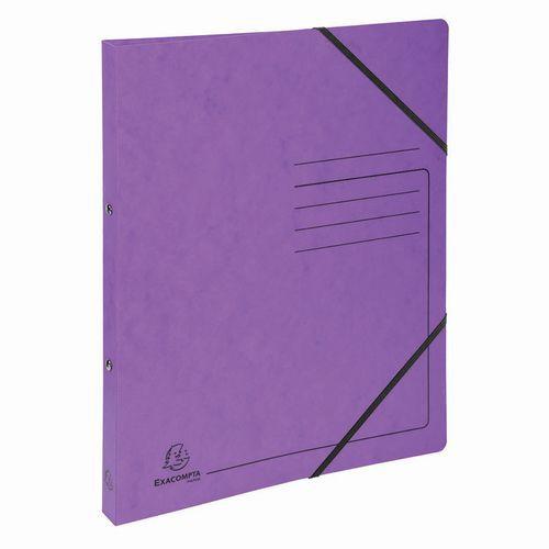 Lot de 10 Classeur 2 anneaux 15mm carte lustrée imprimée - A4-Violet thumbnail image 1