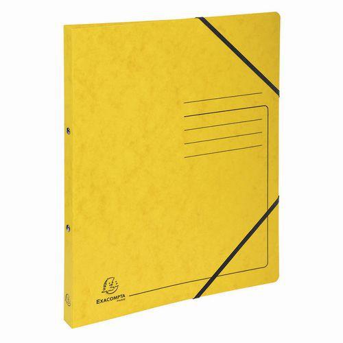 Lot de 10 Classeur 2 anneaux 15mm carte lustrée imprimée - A4-Jaune thumbnail image 1