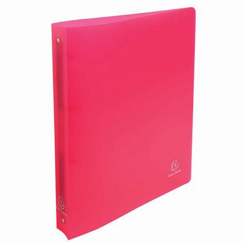 Lot de 10 Classeur 4 anneaux 30 mm polypropylène Chromaline maxi-Rouge thumbnail image 1