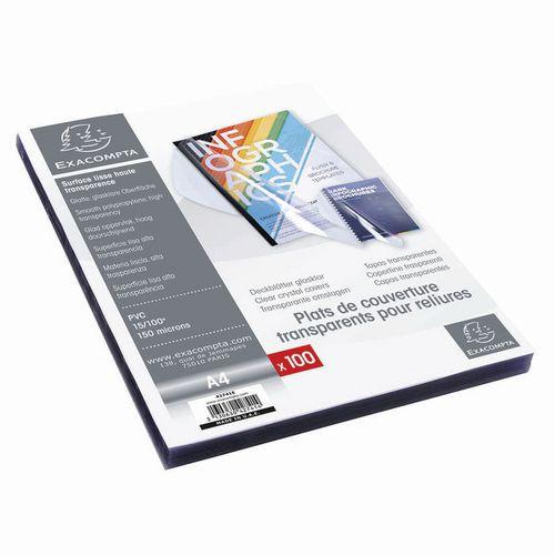 Boite de 100 plats pour relier PVC 15x100e - A4-Cristal thumbnail image 1