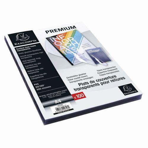 Boite de 100 plats pour relier PVC 30x100e - A4-Cristal thumbnail image 1