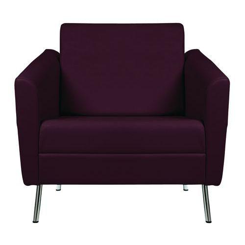 Fauteuil Wind pied métal dos haut PVC ginkgo M1 myrtille thumbnail image 1
