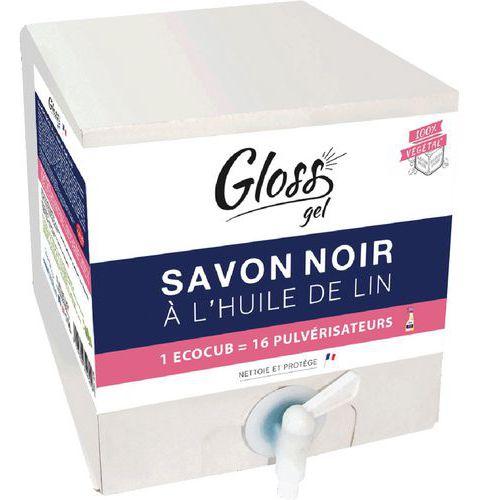 Illustration de : Gloss ECOCUB savon noir à l'huile de lin gel 10 L
