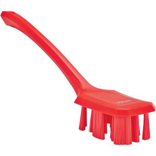 Lot de 10 UST Brosse à main, manche long, 395 mm, Dur, Rouge thumbnail image 1