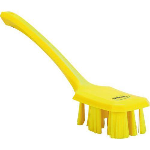 Lot de 10 UST Brosse à main, manche long, 395 mm, Dur, Jaune thumbnail image 1