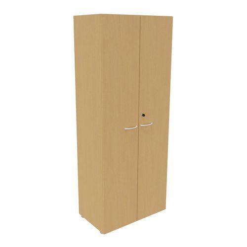 Illustration de : Armoire haute bois 2 portes battantes Buronomic