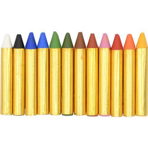 Illustration de : Boite 12 crayons maquillage 9 x 60 mm - Grimtout