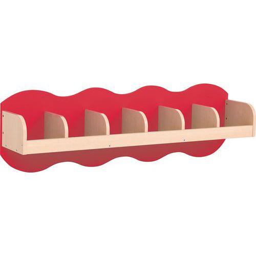 Lisse d'accueil 6 casiers rouge thumbnail image 1