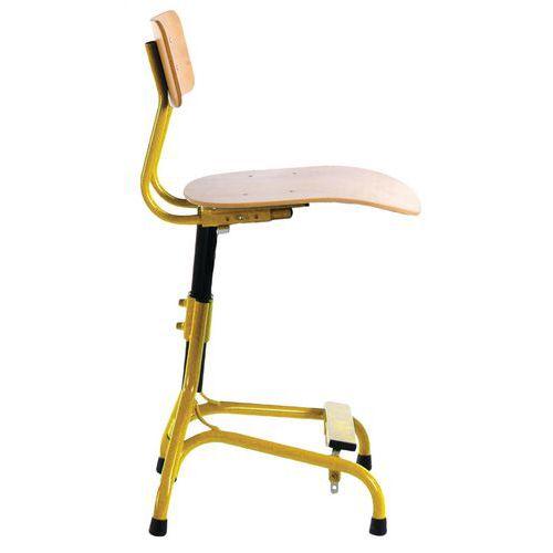 Chaise hauteur réglable Hergon pour le primaire - Piètement jaune thumbnail image 1