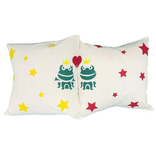 Illustration de : Housse coussin coton écru à décorer 40 x 40 cm - Loolipo