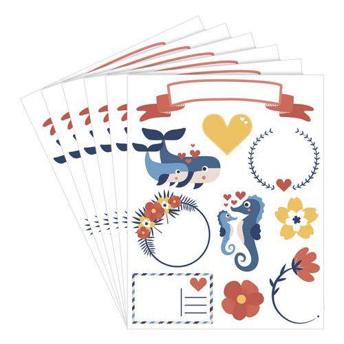Gommettes décalcomanie textile & bois 'plaisir d'offrir' thumbnail image 1