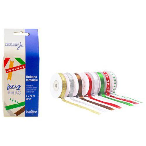 Lot de 8 rubans Noel - 10mm x 10 m thumbnail image 1