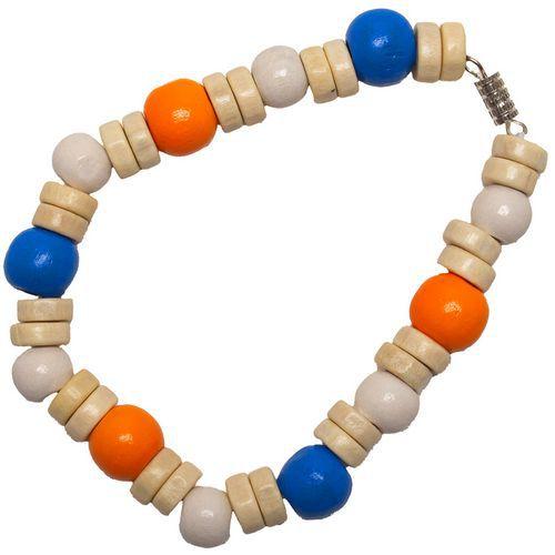 Illustration de : Boite 1000 perles rondelle bois naturel - Loolipo