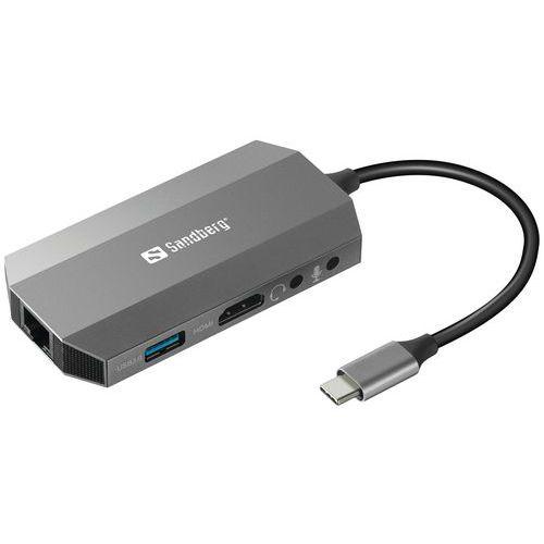 Station d'accueil de voyage USB-C 6 en 1 - Sandberg thumbnail image 1