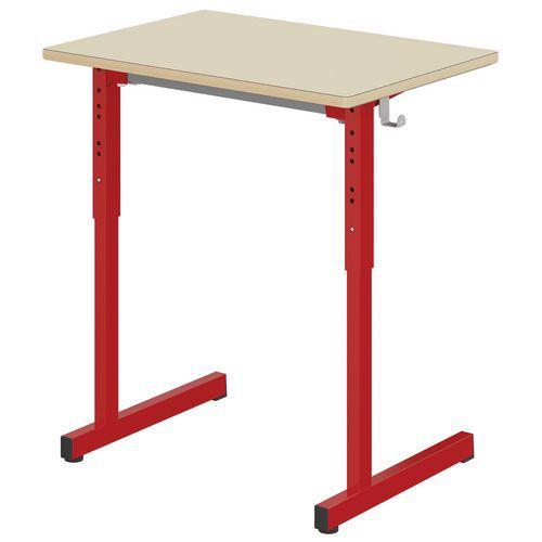 Table Gange 70 x 50 fixe régla T3 à T6 strat al - coq oeuf/rouge  Ral 3000 thumbnail image 1