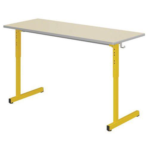 Table Gange 130x50 cm régl. T3 à T6 strat chants polyur. - Mobidecor thumbnail image 1