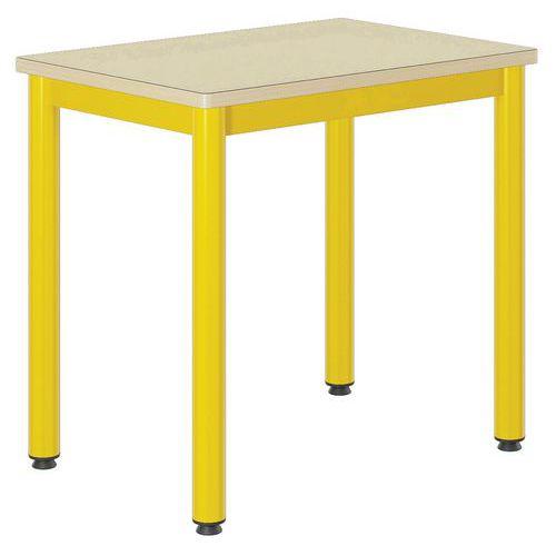 Table Carélie 70x50cm fixe strat coq oeuf chants alaisés - Mobidecor thumbnail image 1