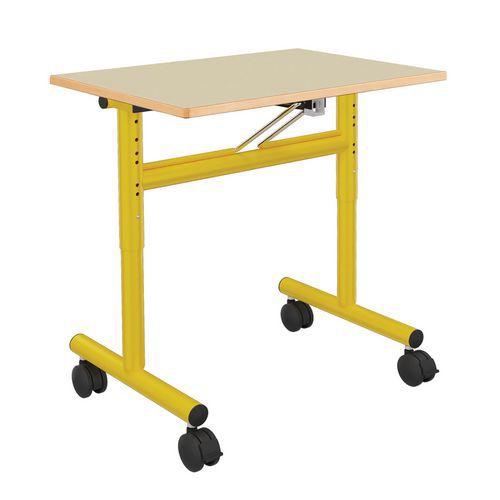 Illustration de : Table 70x50cm rabattable régl. T3 à T6 strat. ch. alaisés - Mobidecor