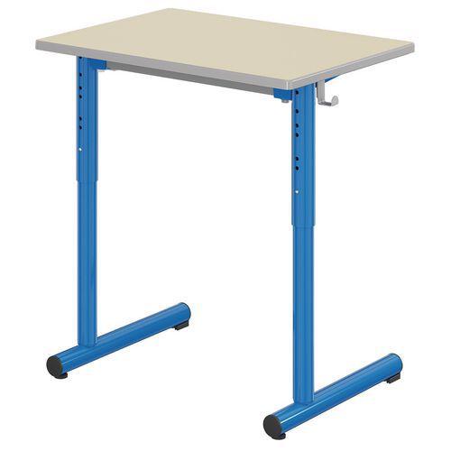 Table Tage réglable 70x50cm T3 à T6 strat. chants polyuré. - Mobidecor thumbnail image 1