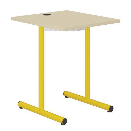 Illustration de : Table info Hubbe prof. 70 cm T6 stratifié chants polypro. - Mobidecor
