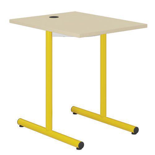 Illustration de : Table informatique Hubbe prof 80 cm T6 stra chants polypro- Mobidecor