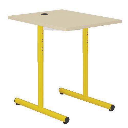 Illustration de : Table info Hubbe prof 80 cm réglable T3 à T6 méla polypro - Mobidecor