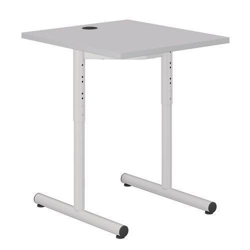 Illustration de : Table info Hubbe prof 70 cm réglable T3 à T6 stra polypro - Mobidecor