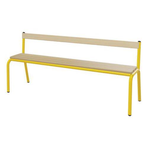 Banc hêtre massif avec dossier T4 T6 Mobidecor thumbnail image 1