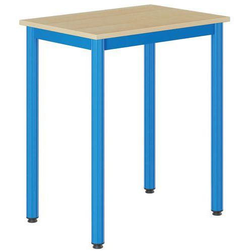 Illustration de : Table Carélie 70x50cm fixe méla hêtre chants polypropylène - Mobidecor