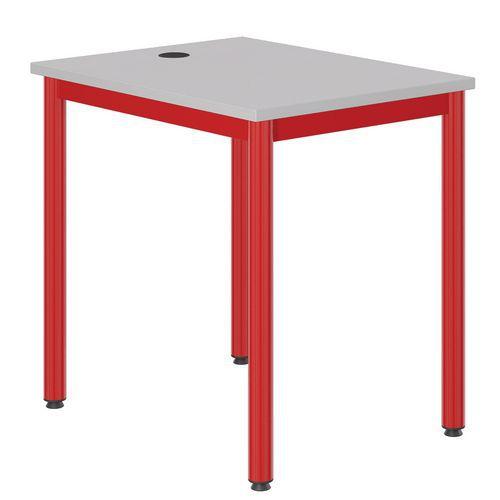 Illustration de : Table Info prof 80 cm T6 mélaminé chants polypropylène - Mobidecor