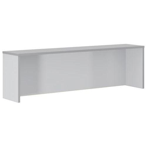 Rehausse bureau 140 x 30 cm mélaminé chants polypropylène - gris dauphin thumbnail image 1