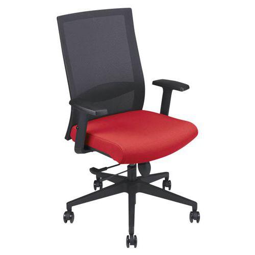 Chaise bureautique Tool synchrone accotoirs 48à61 cm-assise rougeRal3000 thumbnail image 1