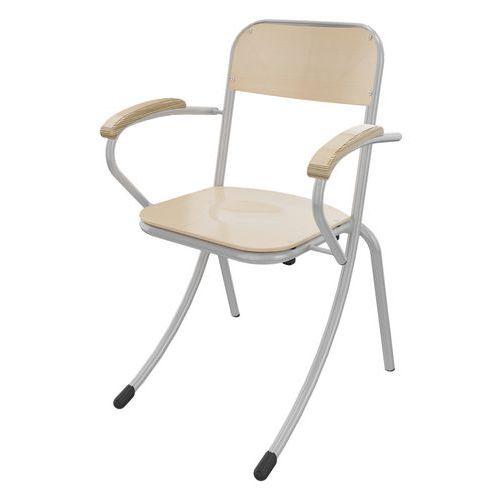 Fauteuil Trévise AST accotoirs hêtre - gris thumbnail image 1
