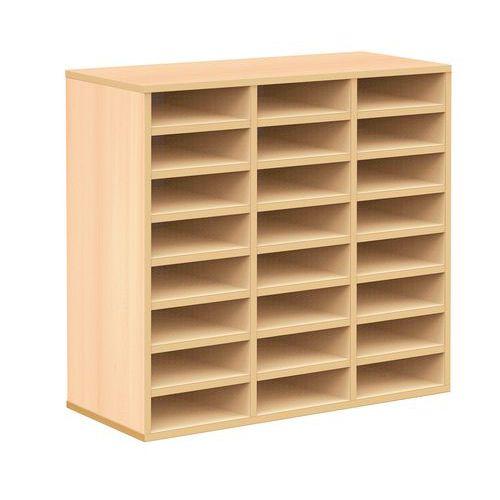 Illustration de : Meuble à courrier Bip Bop 24 cases sans portes - Mobidecor